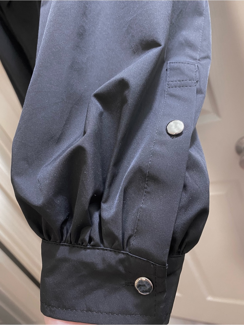 O'2nd Black Ruffle-Trim Button-Front Jacket - Picture 6 of 12